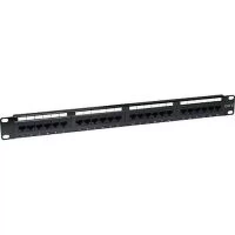 Intellinet Cat6 pataisų skydelis - pataisų skydelis - RJ-45 X 24 - juodas - 1U (520959)