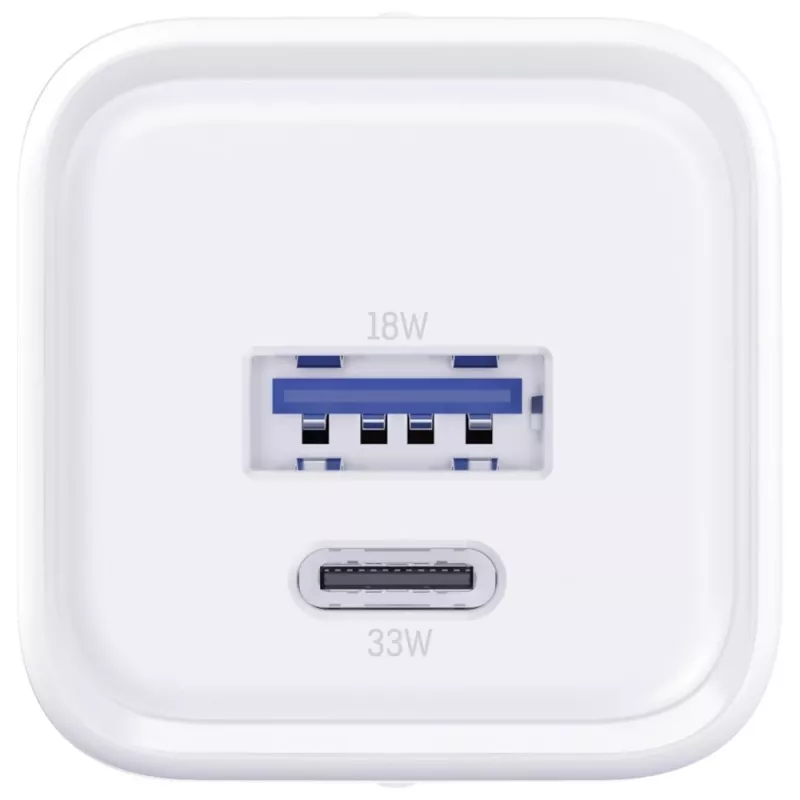 Sieninis įkroviklis 3MK Hyper Charger PD 33W GaN QC4+ baltas — USB‑C PD 33W, GaN, Quick Charge 4+
