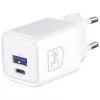 Sieninis įkroviklis 3MK Hyper Charger PD 33W GaN QC4+ baltas — USB‑C PD 33W, GaN, Quick Charge 4+