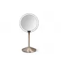 simplehuman sulankstomas veidrodis su jutikliu, 12 cm, įkraunamas, nerūdijantis plienas, rožinis auksas