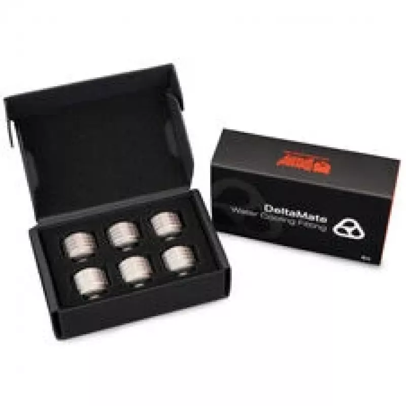 Thermal Grizzly DeltaMate Fitting HT14 Matinis Nikelis 6 vnt. pakuotė — šiluminės sąsajos medžiagos priedas