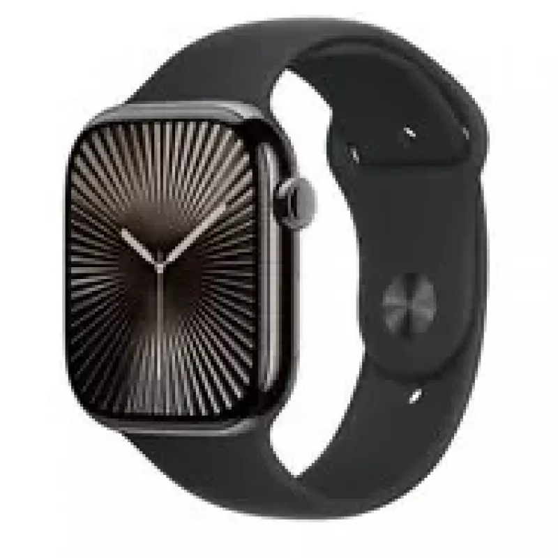 Smartwatch Apple Watch S10 Cell 46mm Slate Pilka Sport Band Juoda M/L