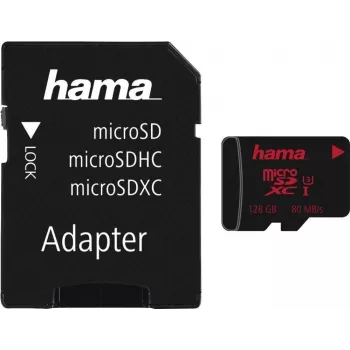 Hama 00213116 atminties kortelė 128 GB MicroSDXC UHS 3 klasė (00213116)
