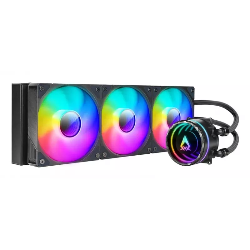 CPU aušintuvas AZZA WAK Blizzard Pro 360 ARGB — 360 mm radiatorius, ARGB apšvietimas