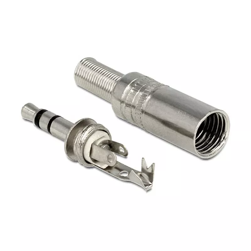 Laidų jungtis DELOCK 65532, 3,5 mm metalinė, sidabrinė
