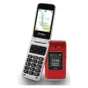 Atverčiamas telefonas Olympia VITUS 4G — 2,8 col. (7,11 cm) LCD, Bluetooth, FM radijas, 147 g, raudonas