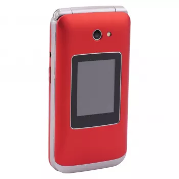 Atverčiamas telefonas Olympia VITUS 4G — 2,8 col. (7,11 cm) LCD, Bluetooth, FM radijas, 147 g, raudonas
