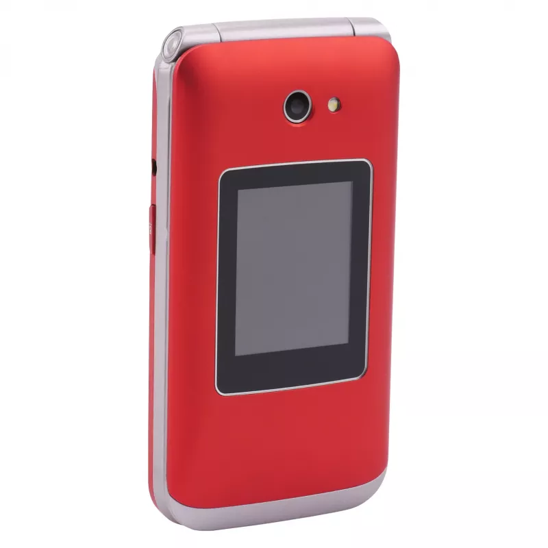 Atverčiamas telefonas Olympia VITUS 4G — 2,8 col. (7,11 cm) LCD, Bluetooth, FM radijas, 147 g, raudonas