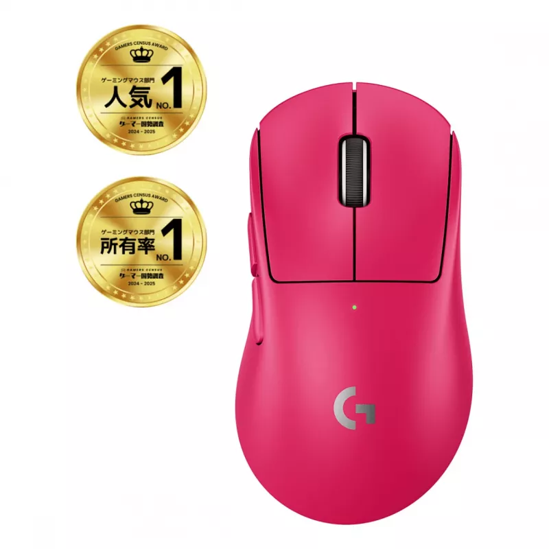 Pelė Logitech G 910-007374 dešiniarankė RF belaidė optinė 44 000 DPI 1 ms 5 mygtukai rausvai violetinė