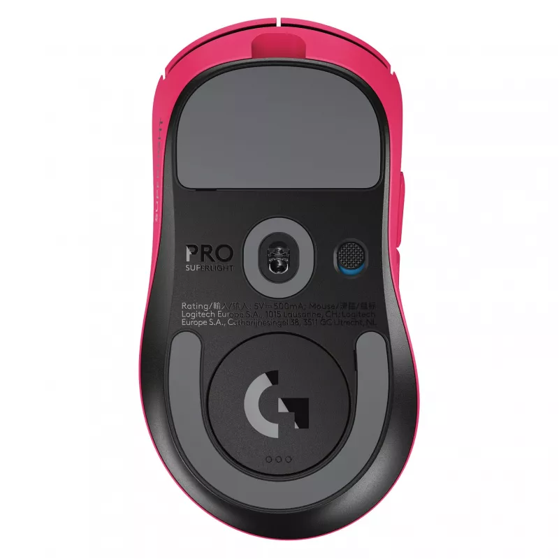 Pelė Logitech G 910-007374 dešiniarankė RF belaidė optinė 44 000 DPI 1 ms 5 mygtukai rausvai violetinė