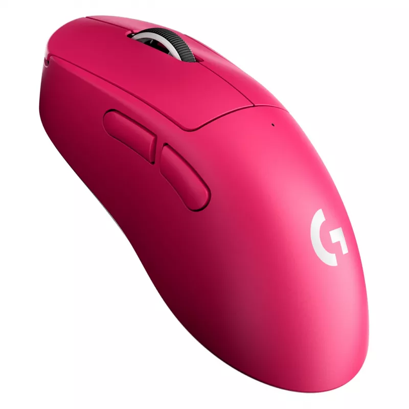 Pelė Logitech G 910-007374 dešiniarankė RF belaidė optinė 44 000 DPI 1 ms 5 mygtukai rausvai violetinė