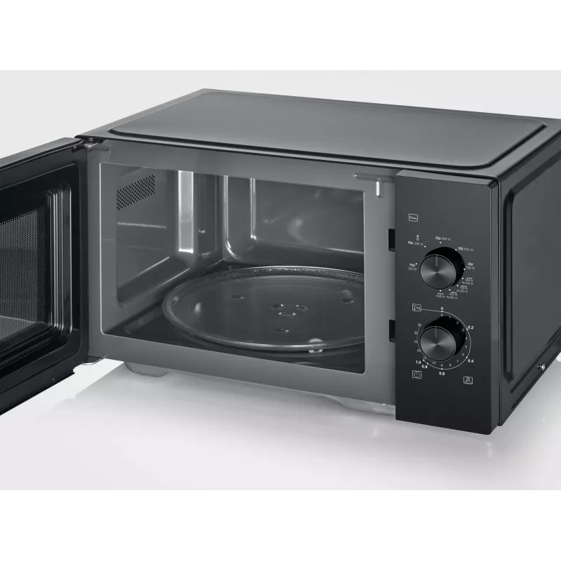 Kombinuota mikrobangų krosnelė SEVERIN MW 7792, pastatoma, 20 L, 900 W, juoda, mygtukai ir sukamoji rankenėlė