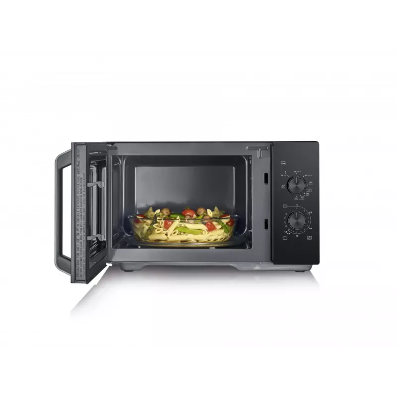 Kombinuota mikrobangų krosnelė SEVERIN MW 7792, pastatoma, 20 L, 900 W, juoda, mygtukai ir sukamoji rankenėlė