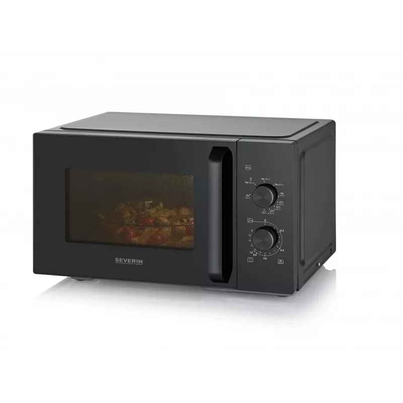 Kombinuota mikrobangų krosnelė SEVERIN MW 7792, pastatoma, 20 L, 900 W, juoda, mygtukai ir sukamoji rankenėlė