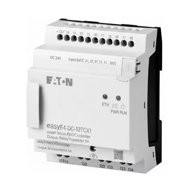 EATON valdymo relė EASY-E4-DC-12TCX1 24 VDC, 8 išėjimai (4 perjungiamieji) modelis 197214