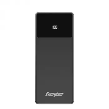 Išorinė baterija Energizer UE27062PQ — 27000 mAh LiPo, 65 W bendra išvestis, 3 įrenginiai, juoda