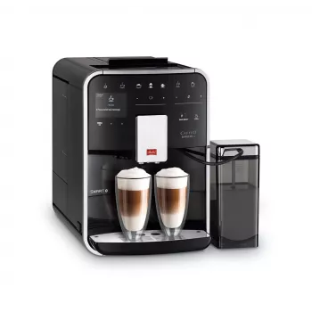 Espreso aparatas MELITTA Barista Smart TS — 1,8 l vandens bakelis, dvigubas snapelis, TFT ekranas, priima maltą kavą, 1450 W, juodas