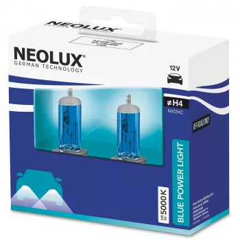 Halogeninė lemputė Neolux H4 Blue Power Light 2 vnt. pakuotė — 12V, 100/90W