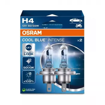 Osram H4 Cool Blue Intense Next Gen 2 vnt. pakuotė | halogeninė lemputė | 12 V, 60/55 W