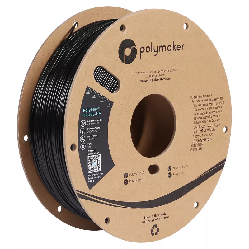 3D spausdinimo medžiaga Polymaker PD03001 Juoda 1 kg 1,75 mm