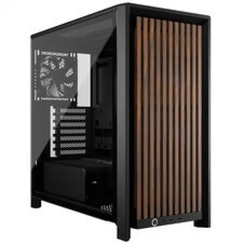 CORSAIR Mid-Tower PC Case FRAME 4000D RS Wood — Juoda/Walnut