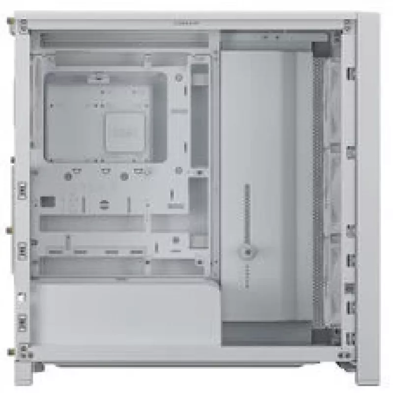 Vidutinio bokšto PC korpusas CORSAIR FRAME 4000D RS Wood Balta/Ažuolas, suderinamas su ATX, grūdintas stiklas