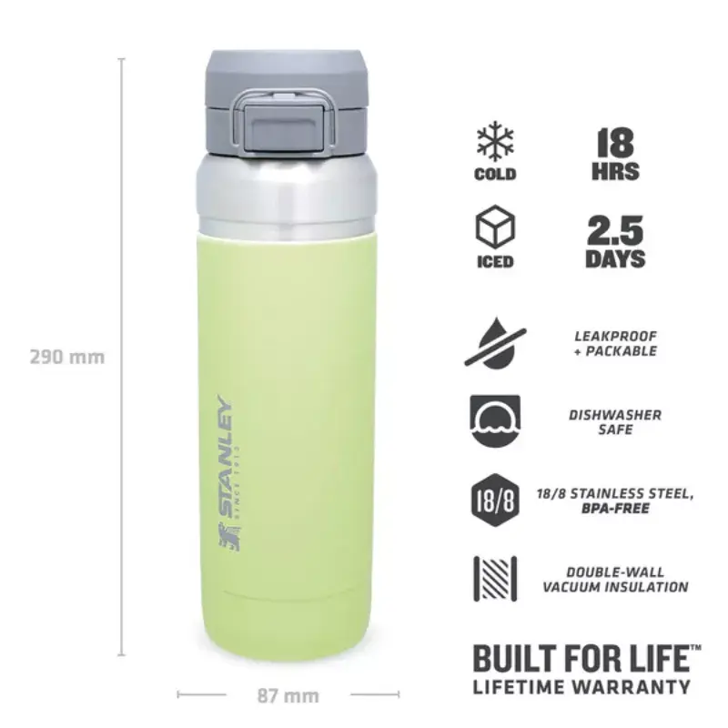 STANLEY Thermo Bottle The Quick Flip Go vandens butelis 1,06 L, citrinos geltonumo