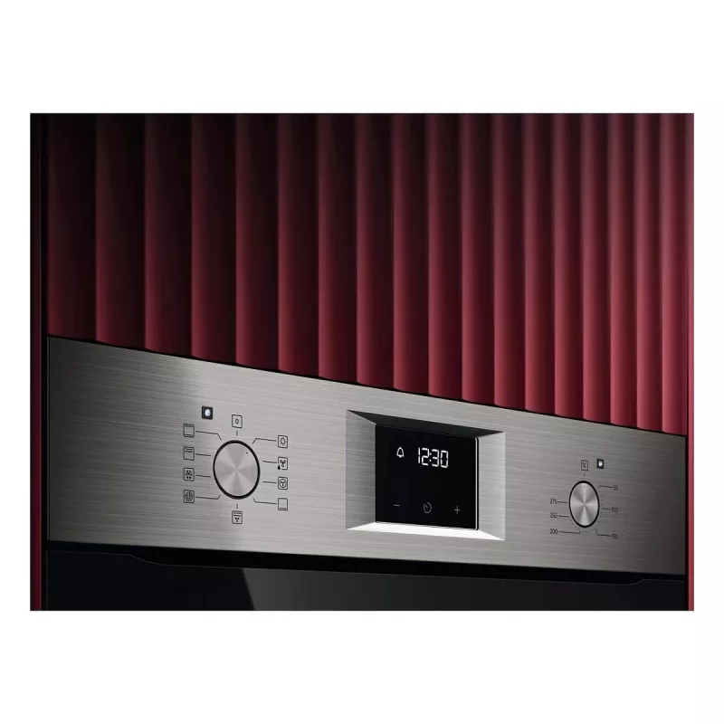 Įmontuojama elektrinė orkaitė AEG Series 5000 OU5AB20SM — 72 l, A+, nerūdijantis plienas/juoda, jutikliniai ir sukamieji valdikliai