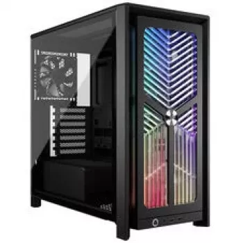 Corsair FRAME 4000X RS vidutinio bokšto PC korpusas juodas RGB ventiliatorius 4x RS120 PWM