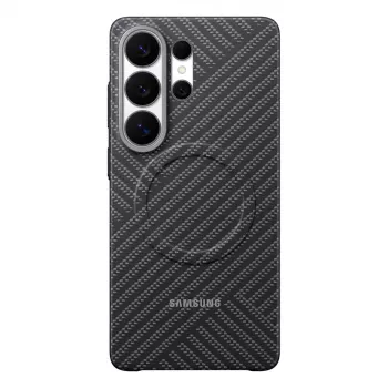 Samsung anglies pluošto magnetinis dėklas Galaxy S26 Ultra, tamsiai pilkas