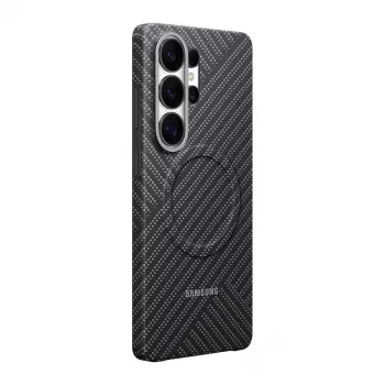 Samsung anglies pluošto magnetinis dėklas Galaxy S26 Ultra, tamsiai pilkas