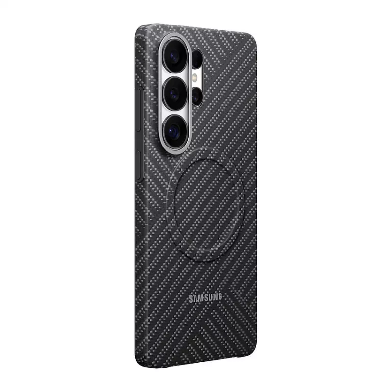 Samsung anglies pluošto magnetinis dėklas Galaxy S26 Ultra, tamsiai pilkas