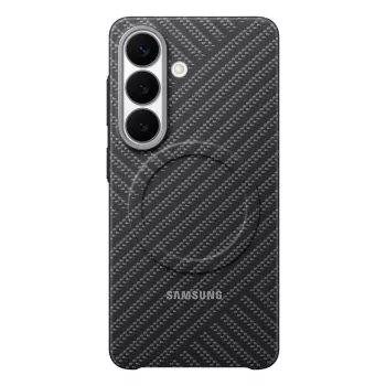 „Samsung“ anglies pluošto magnetinis dėklas „Galaxy S26“, tamsiai pilkas