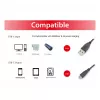 EQUIP USB 2.0 laidas C į A, kištukas-kištukas, 0,3 m, USB 2.0 480 Mbps, nikeliuoti kontaktai, juodas