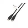 USB-C į USB-C kabelis 2.0 EQUIP 128833, 0,5 m, PD 60W, 0,48 Gbit/s, nikeliuoti kontaktai, juodas