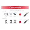 USB-C į USB-C kabelis 2.0 EQUIP 128833, 0,5 m, PD 60W, 0,48 Gbit/s, nikeliuoti kontaktai, juodas