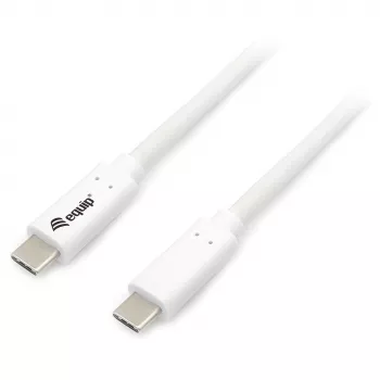 EQUIP USB 3.2 Gen 1 Type-C–Type-C laidas 0,5 m PD 60 W 5 Gbps baltas