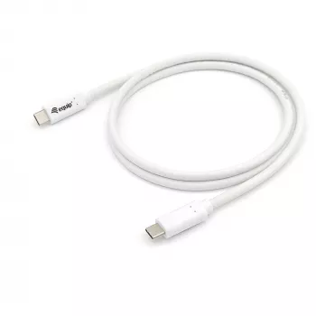 EQUIP USB 3.2 Gen 1 Type-C–Type-C laidas 0,5 m PD 60 W 5 Gbps baltas