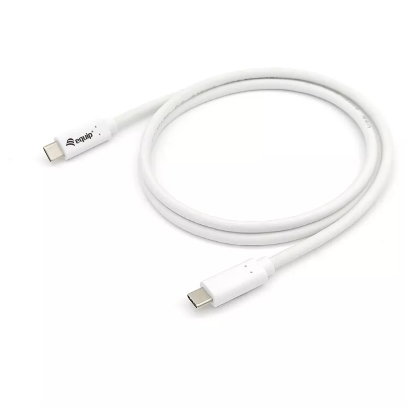 EQUIP USB 3.2 Gen 1 Type-C–Type-C laidas 0,5 m PD 60 W 5 Gbps baltas