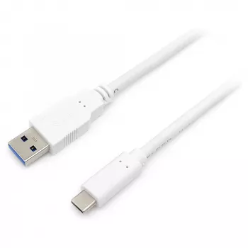 USB 3.2 Gen 1 C į A kabelis EQUIP 0,5 m 5 Gbps baltas (USB-C į USB-A, nikeliuotas kontaktus)