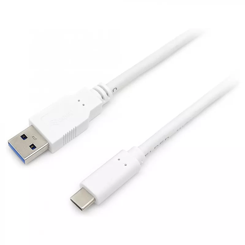 USB 3.2 Gen 1 C į A kabelis EQUIP 0,5 m 5 Gbps baltas (USB-C į USB-A, nikeliuotas kontaktus)