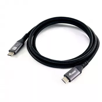 USB4 Gen3x2 C–C laidas EQUIP 128380, 0,5 m, PD 3.1 240W, 40 Gbps, 8K/60Hz, juodas