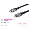 USB4 Gen3x2 C–C laidas EQUIP 128380, 0,5 m, PD 3.1 240W, 40 Gbps, 8K/60Hz, juodas