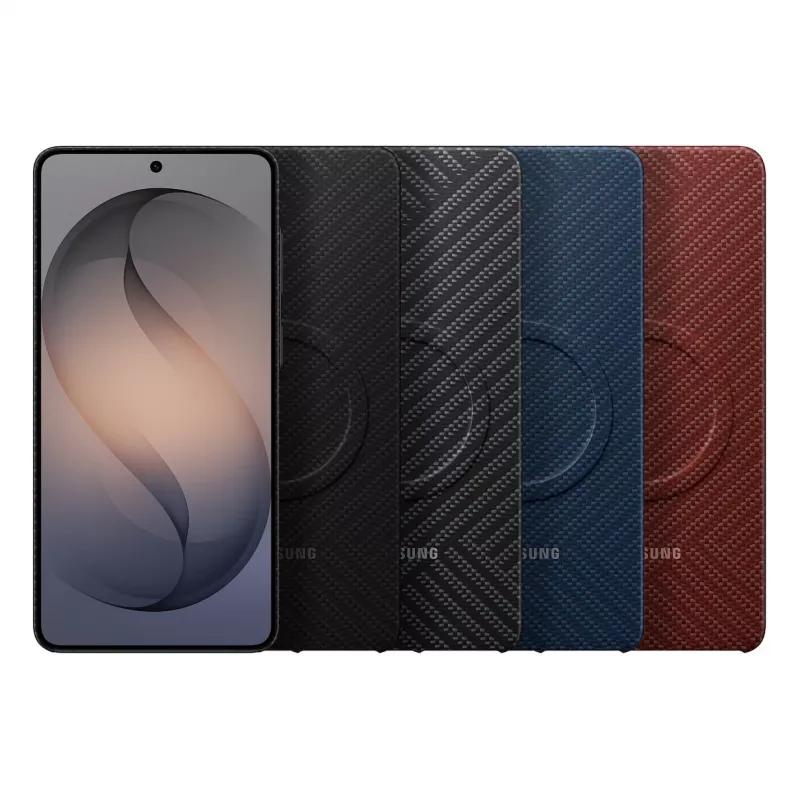 Samsung Carbon Magnet dėklas Galaxy S26+, tamsiai mėlynas