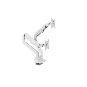 Monitoriaus stalinis laikiklis Arozzi AZ-ALZARE-NEO-DUO-WT 2 ekranams, iki 81,3 cm (32 col.), 18 kg bendra apkrova, VESA 75x75–100x100, baltas