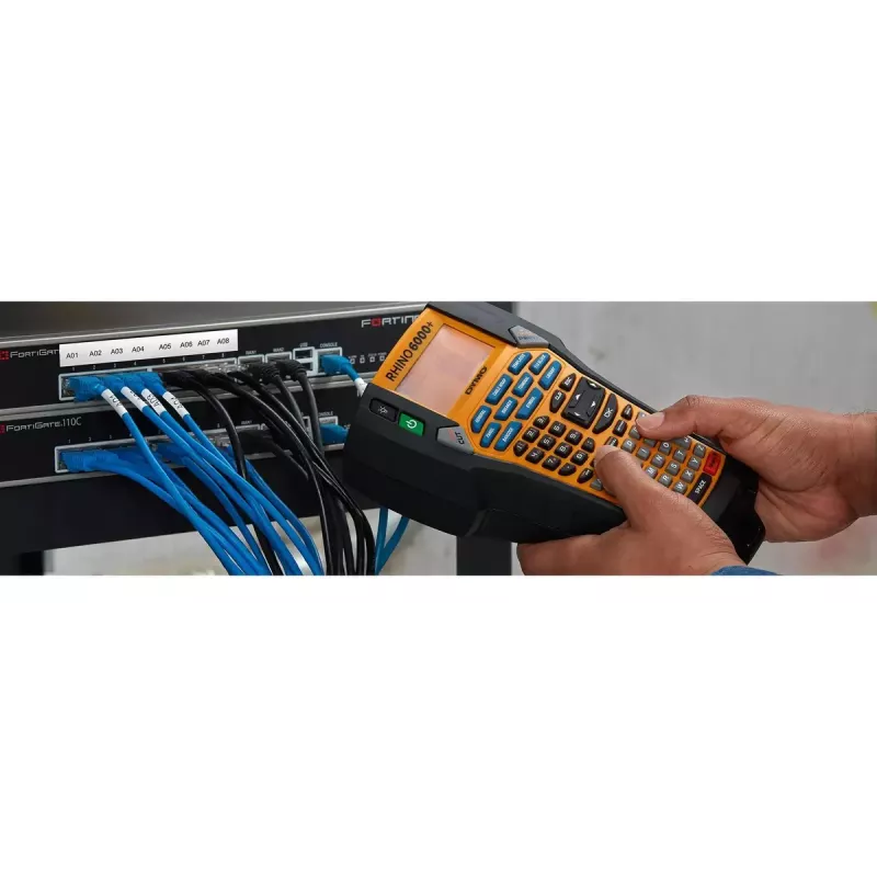 DYMO RHINO 6000+ ABC CASE UK Tiesioginis terminis spausdinimas Terminis perkėlimas Geltona Juoda