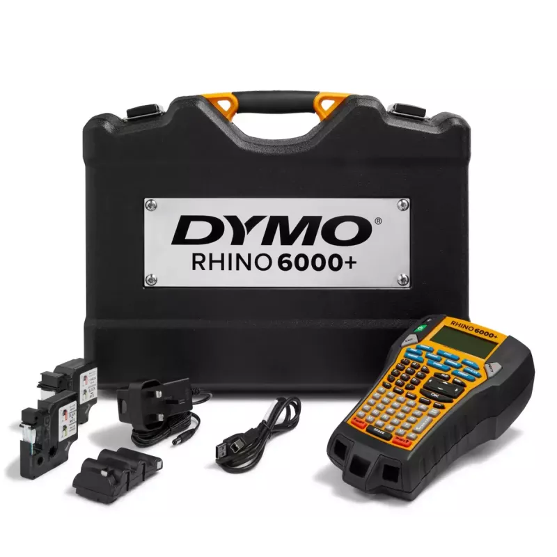 DYMO RHINO 6000+ ABC CASE UK Tiesioginis terminis spausdinimas Terminis perkėlimas Geltona Juoda