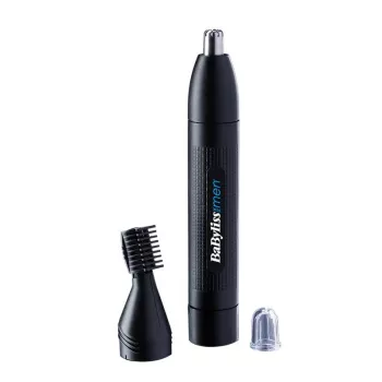 Precision trimmer BABYLISS E652E for ear and nose, Juoda, AA baterija