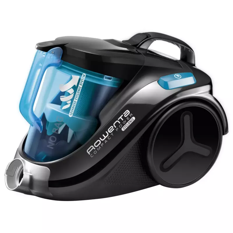 Cilindrinis dulkių siurblys ROWENTA Compact Power RO3731 — 750 W, sausas valymas, be maišelio 1,5 L, putplasčio + HEPA filtracija