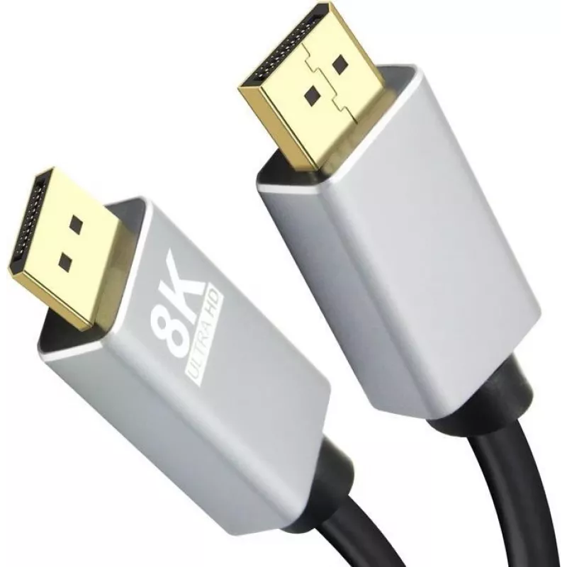 DisplayPort kabelis Helos 288443 1 m Juoda Pilka